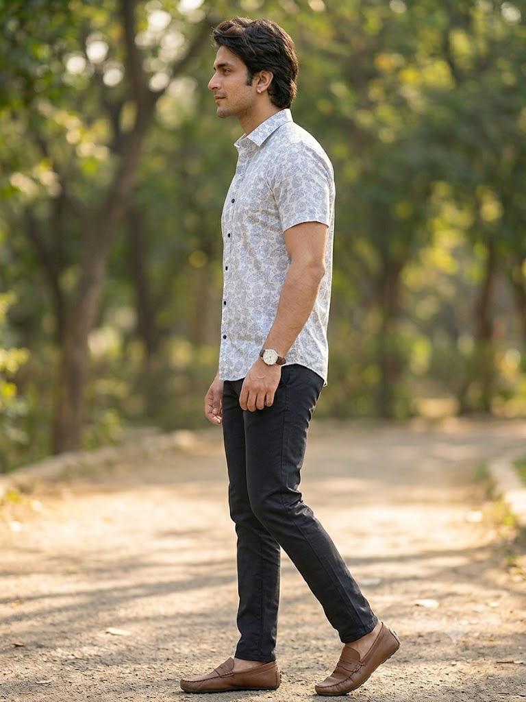 Men's Smart Casual Botanical Paisley Shirt | Regular Fit