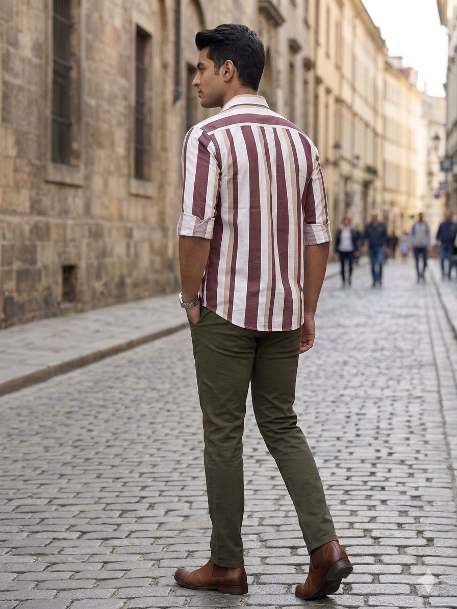 Bold Stripe Regular-Fit Shirt