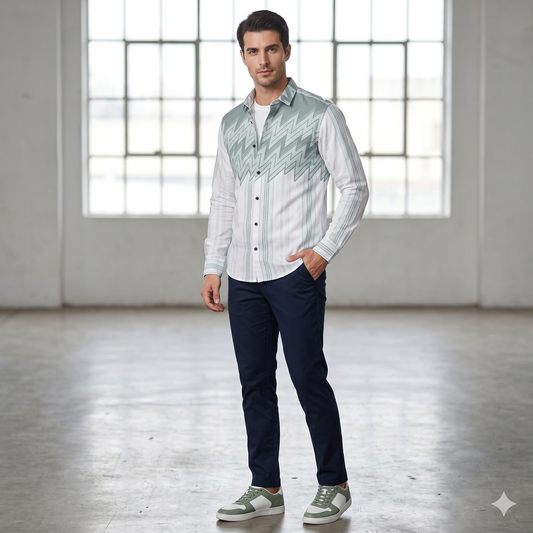Signature Zig-Zag Slim Fit Shirt