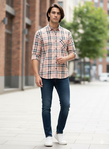 Bold Check Casual Shirt