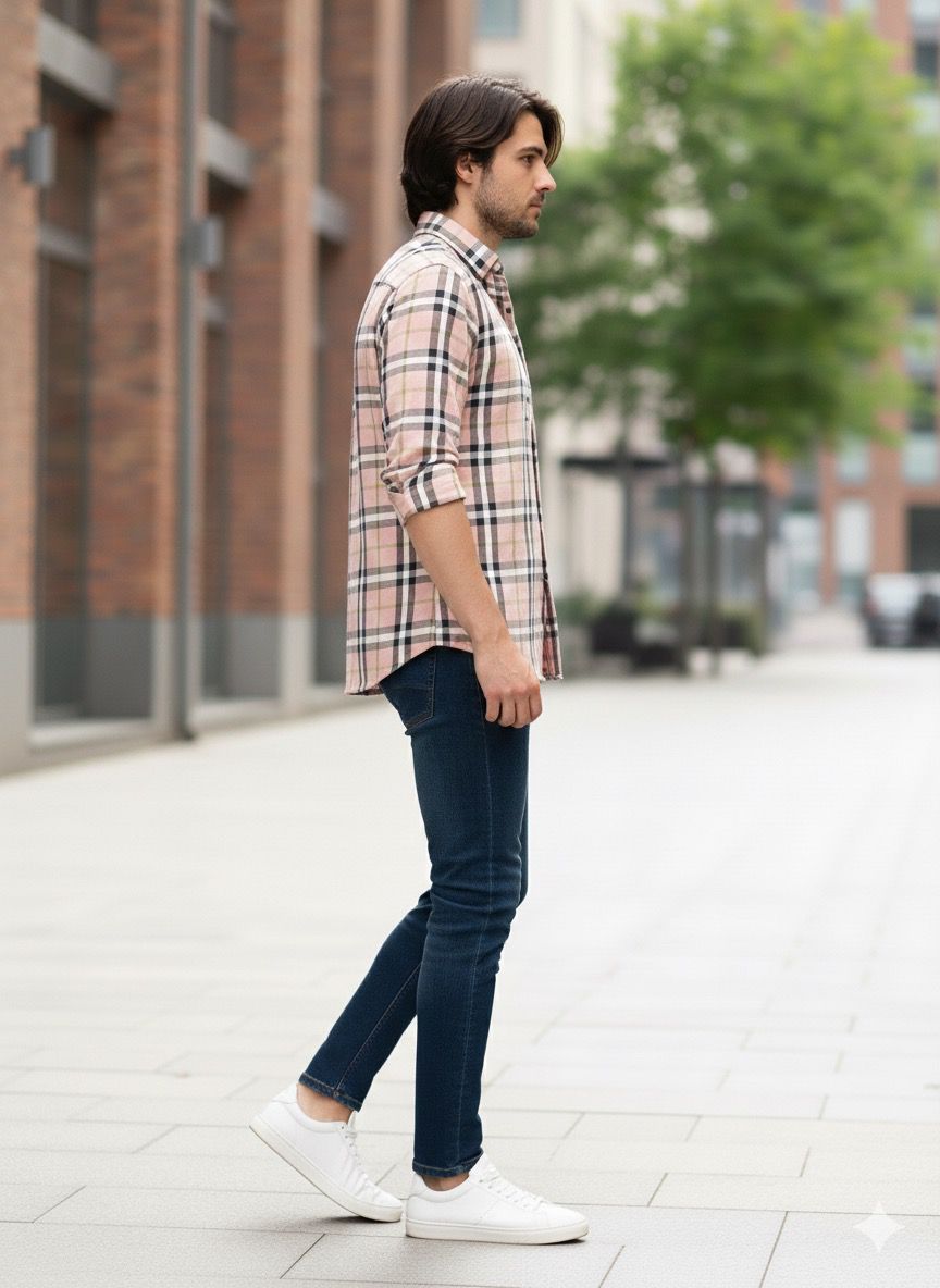 Bold Check Casual Shirt