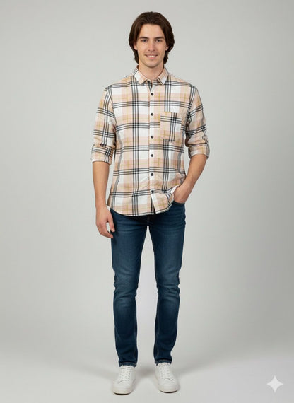 Bold Check Casual Shirt
