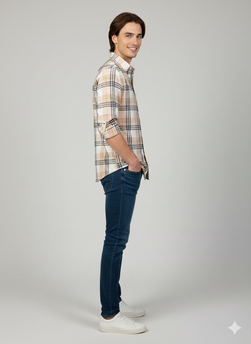 Bold Check Casual Shirt