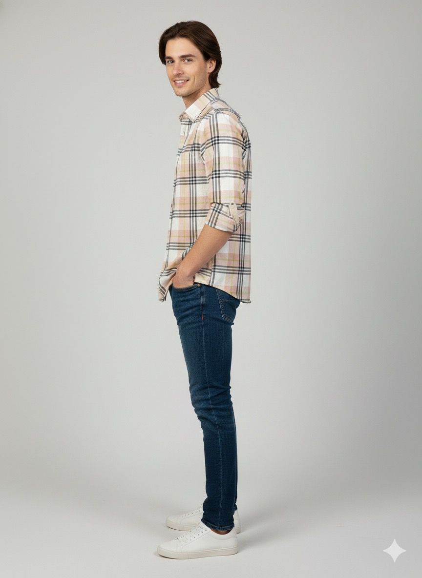 Bold Check Casual Shirt