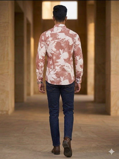 Oversized Floral Slim-Fit Shirt