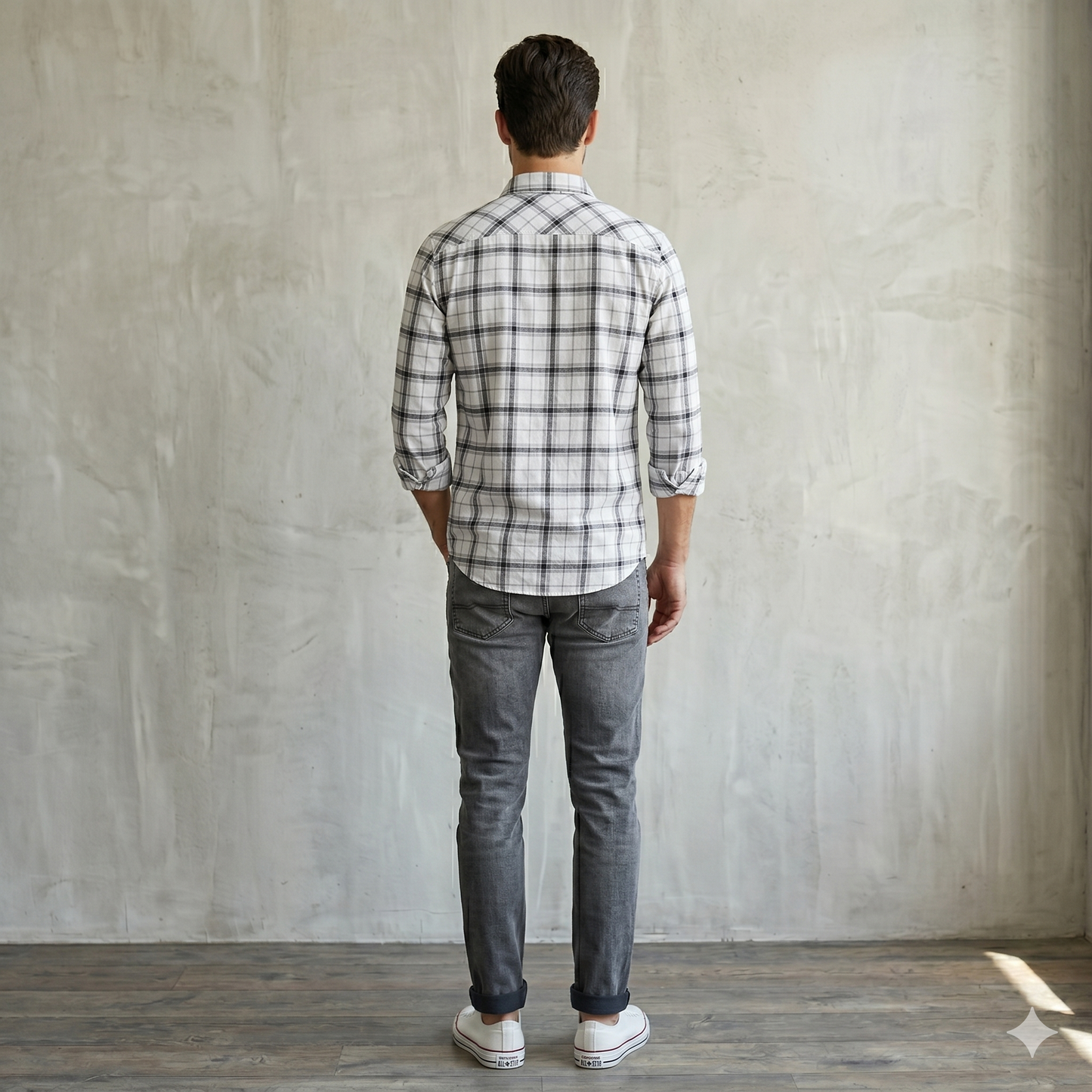 Modern Plaid Pattern Casual Shirt for Men