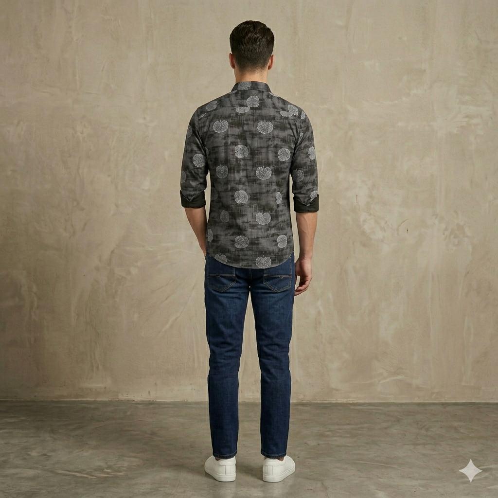 Men's Smart Casual Botanical Print Shirt | Regular Fit