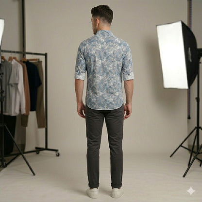 Modern Abstract Print Shirt for Men
