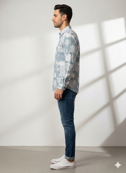 Abstract Print Full Sleeve Shirt