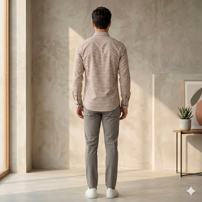 Men’s Premium Micro Check Slim Fit Casual Shirt