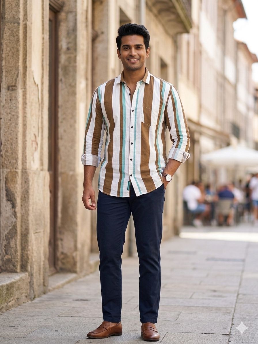 Bold Stripe Regular-Fit Shirt