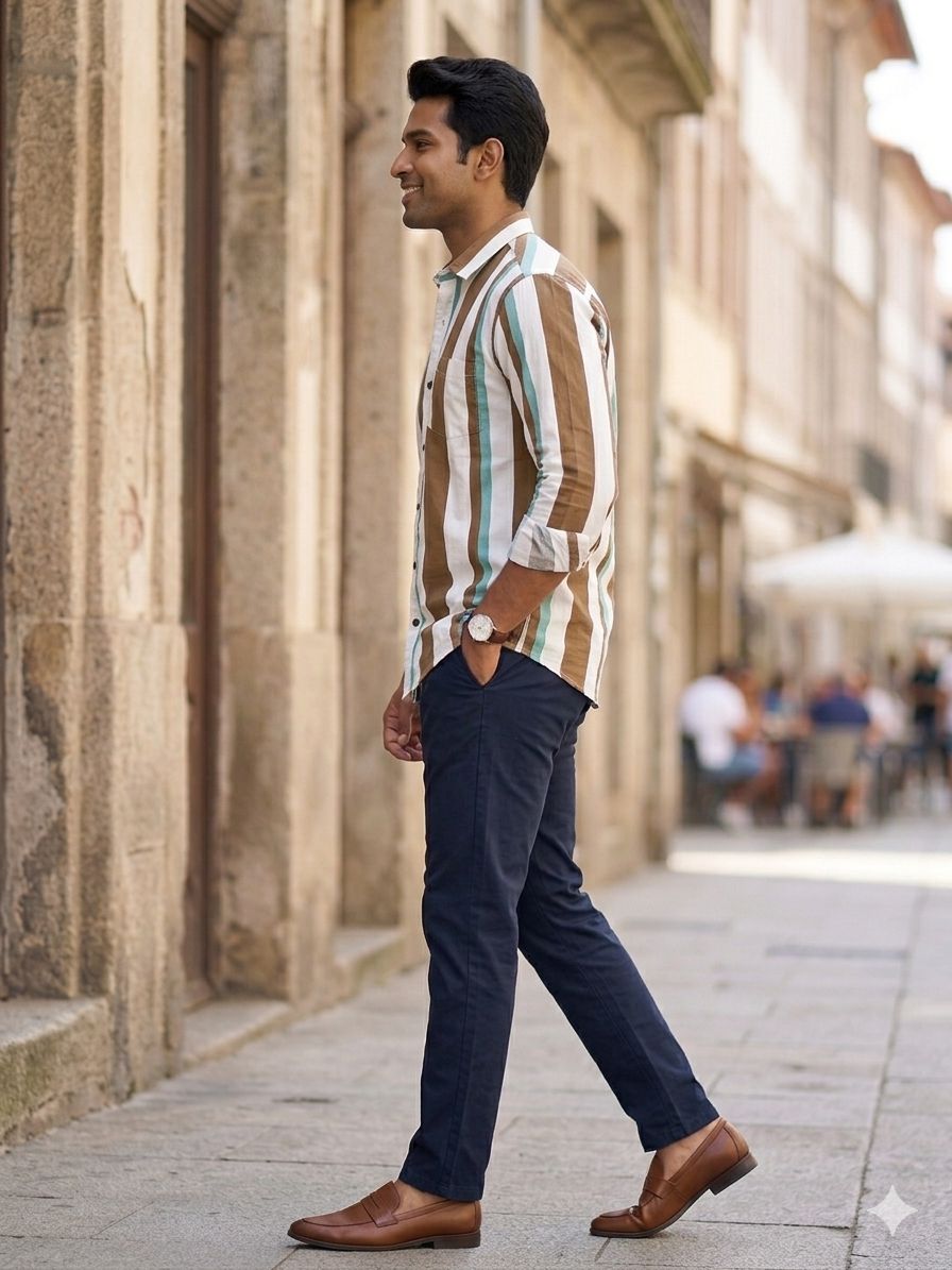 Bold Stripe Regular-Fit Shirt