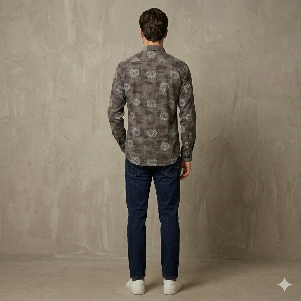Men's Smart Casual Botanical Print Shirt | Regular Fit
