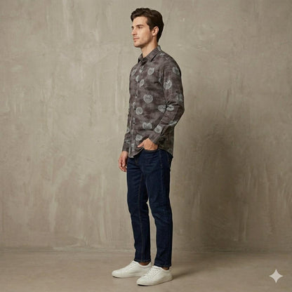 Men's Smart Casual Botanical Print Shirt | Regular Fit