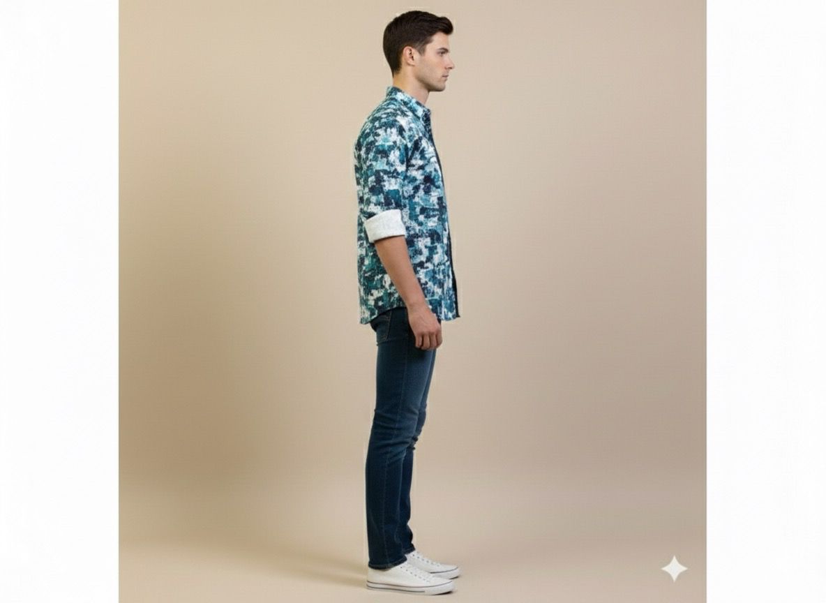 Abstract Camo Print Shirt – Tailored Fit