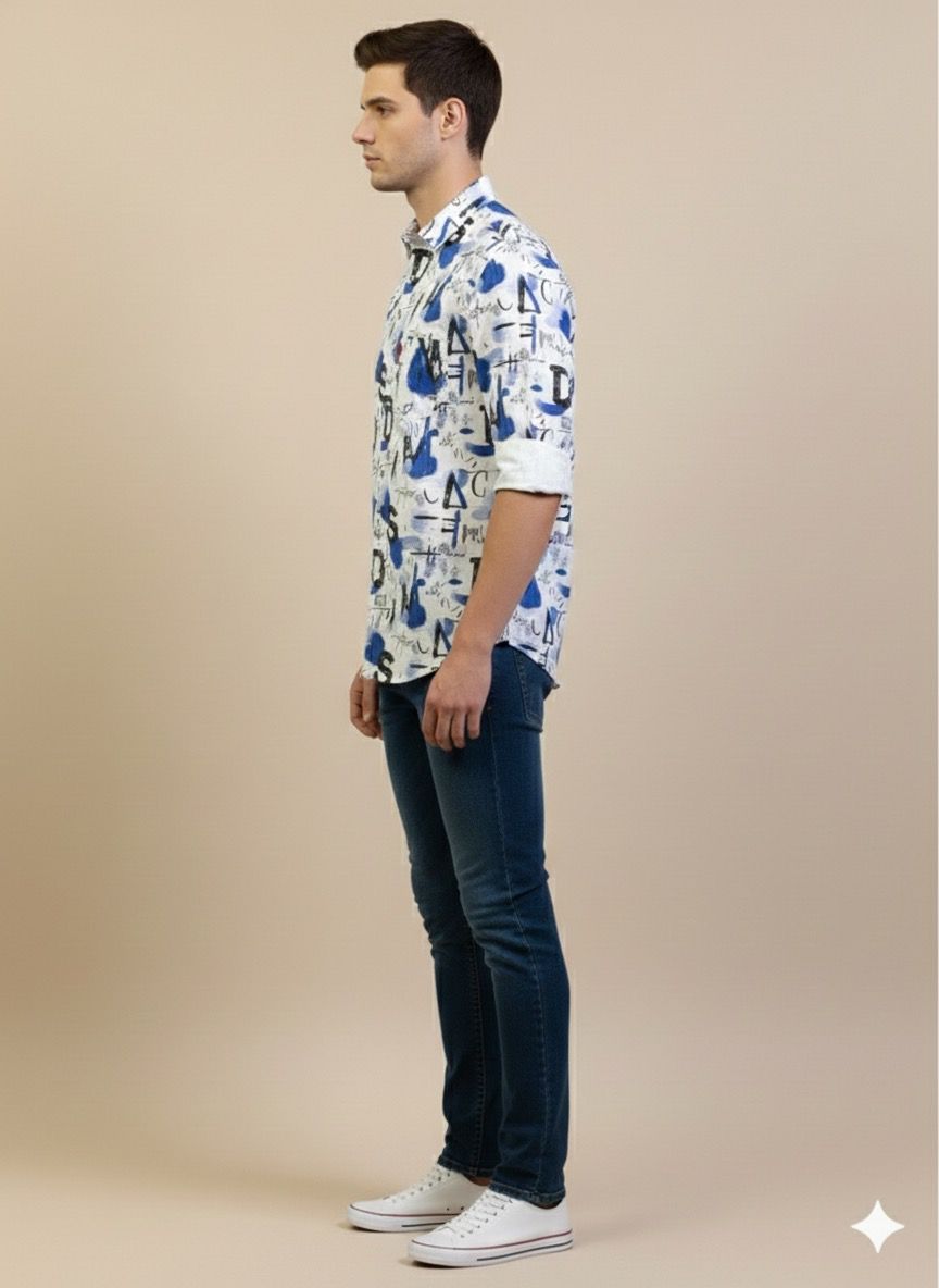 Artistic Stroke Print Shirt