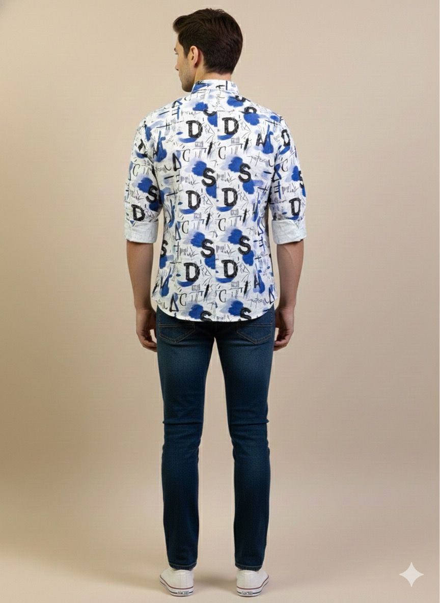Artistic Stroke Print Shirt