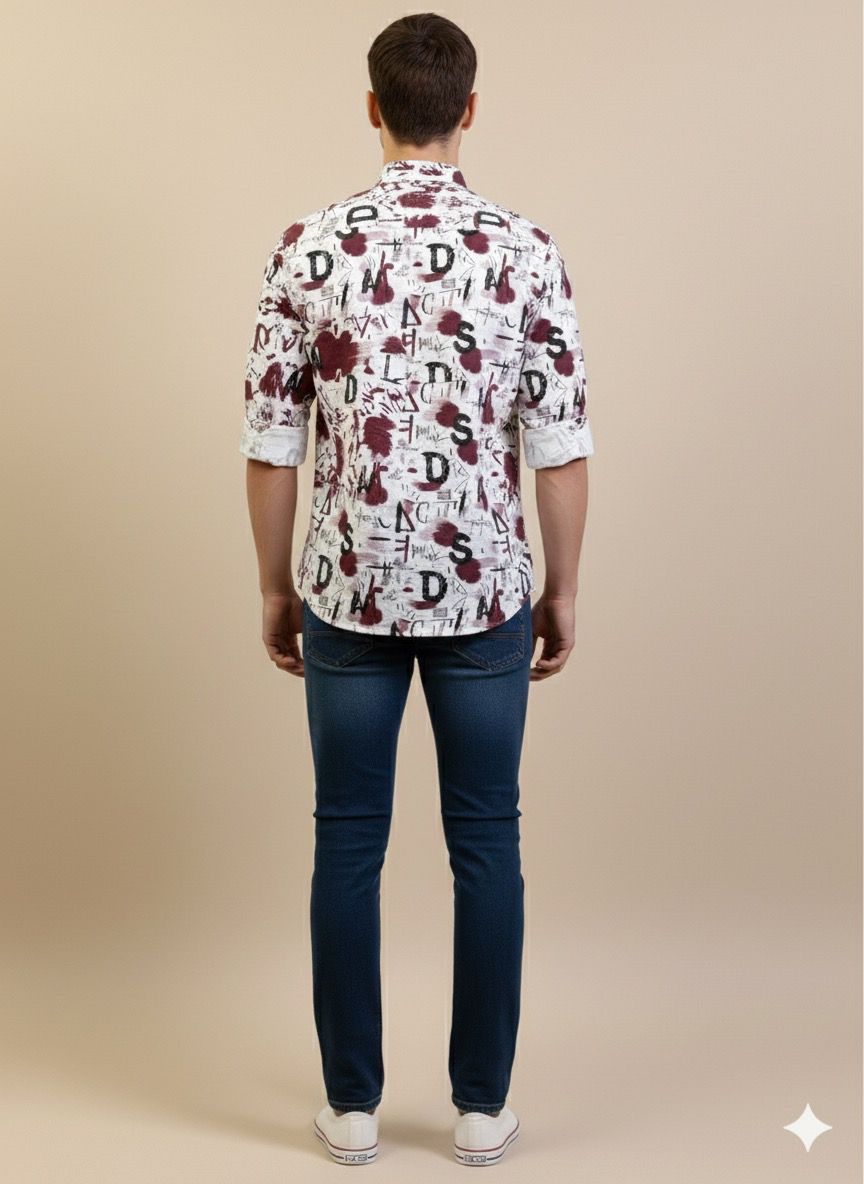 Artistic Stroke Print Shirt