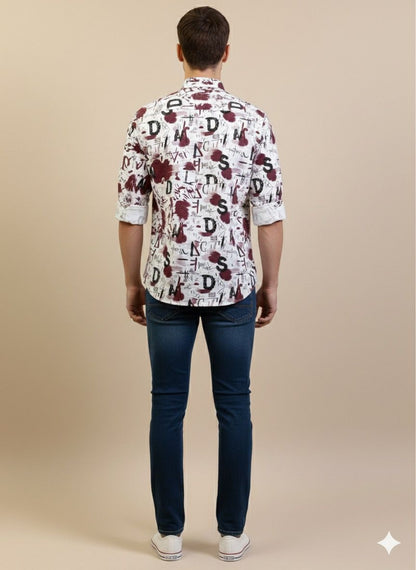 Artistic Stroke Print Shirt