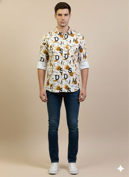 Artistic Stroke Print Shirt