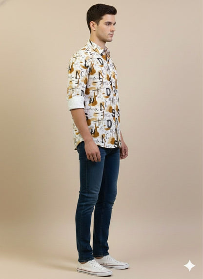 Artistic Stroke Print Shirt