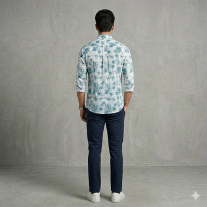 Men's Luxury Abstract Print Shirt | Tailored Regular Fit
