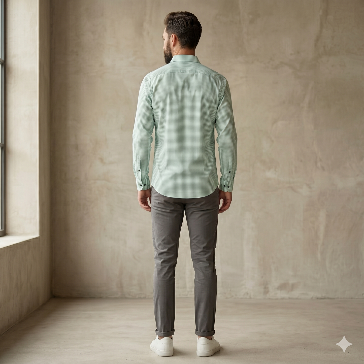 Men’s Premium Micro Check Slim Fit Casual Shirt