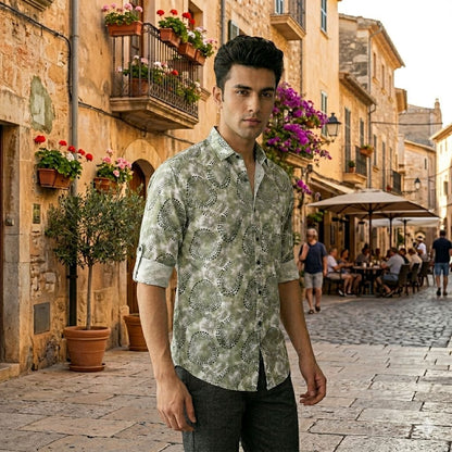 Modern Abstract Print Shirt for Men