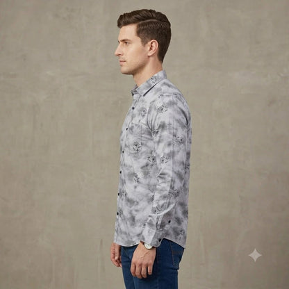 Men's Smart Casual Blossom Print Shirt | Tailored Fit