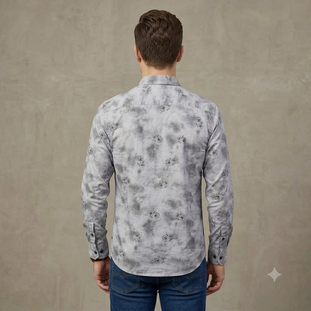 Men's Smart Casual Blossom Print Shirt | Tailored Fit