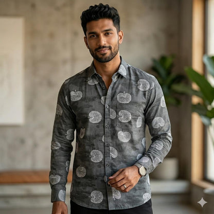 Men's Smart Casual Botanical Print Shirt | Regular Fit