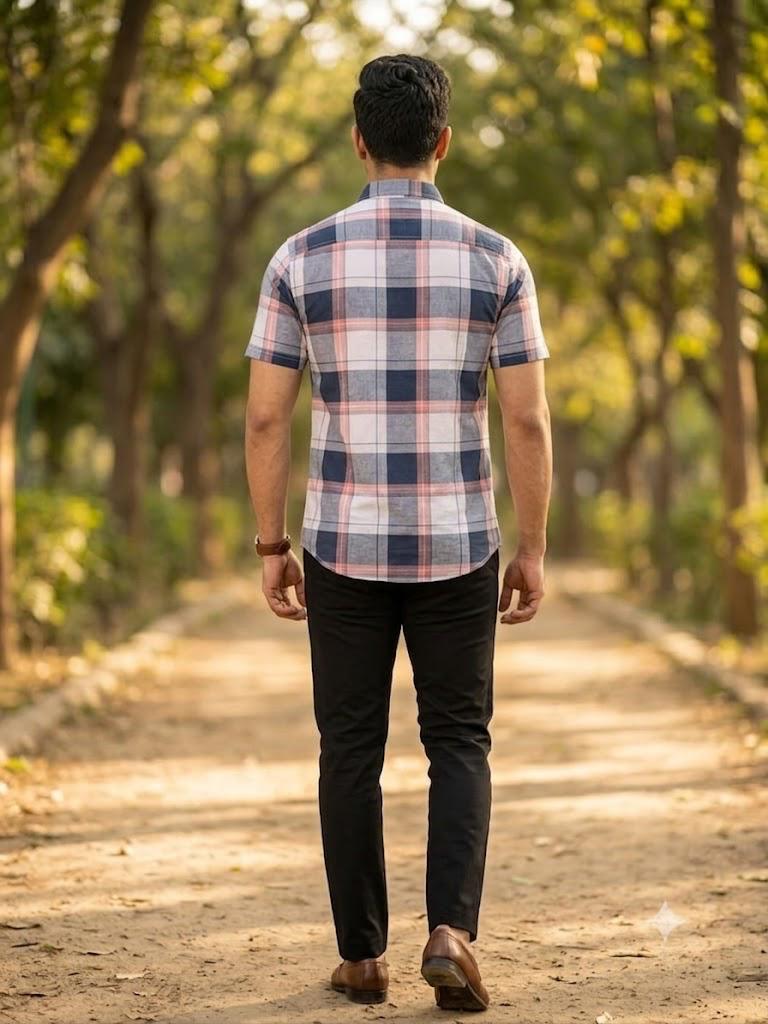Men's Premium Plaid Pattern Casual Shirt with Chest Pocket