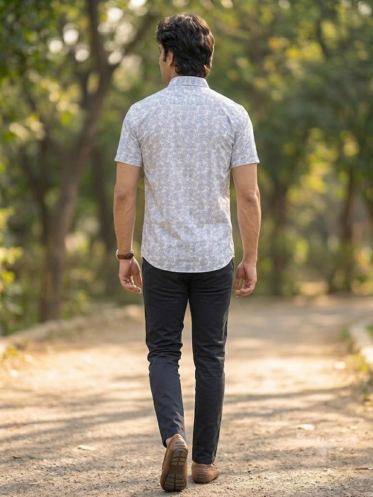 Men's Smart Casual Botanical Paisley Shirt | Regular Fit