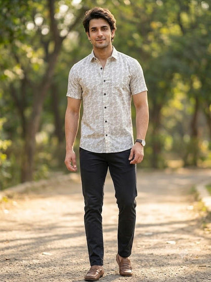 Men's Smart Casual Botanical Paisley Shirt | Regular Fit