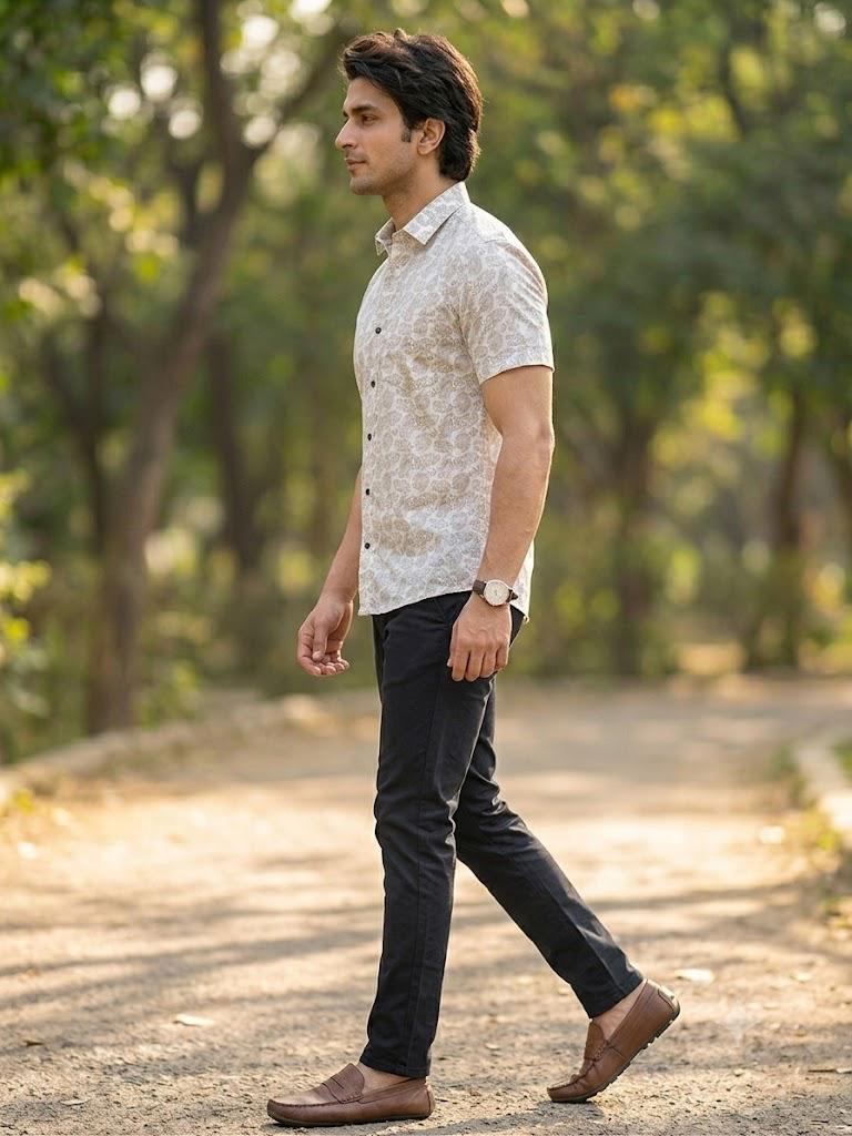Men's Smart Casual Botanical Paisley Shirt | Regular Fit