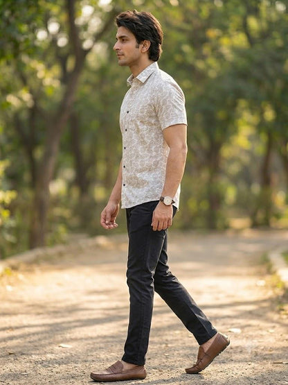 Men's Smart Casual Botanical Paisley Shirt | Regular Fit
