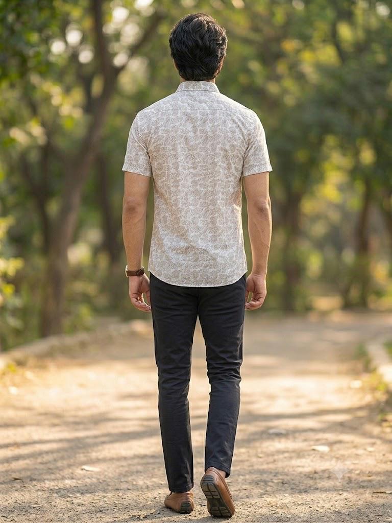 Men's Smart Casual Botanical Paisley Shirt | Regular Fit