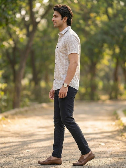 Men's Smart Casual Botanical Paisley Shirt | Regular Fit