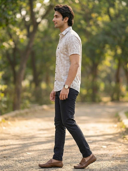 Men's Smart Casual Botanical Paisley Shirt | Regular Fit