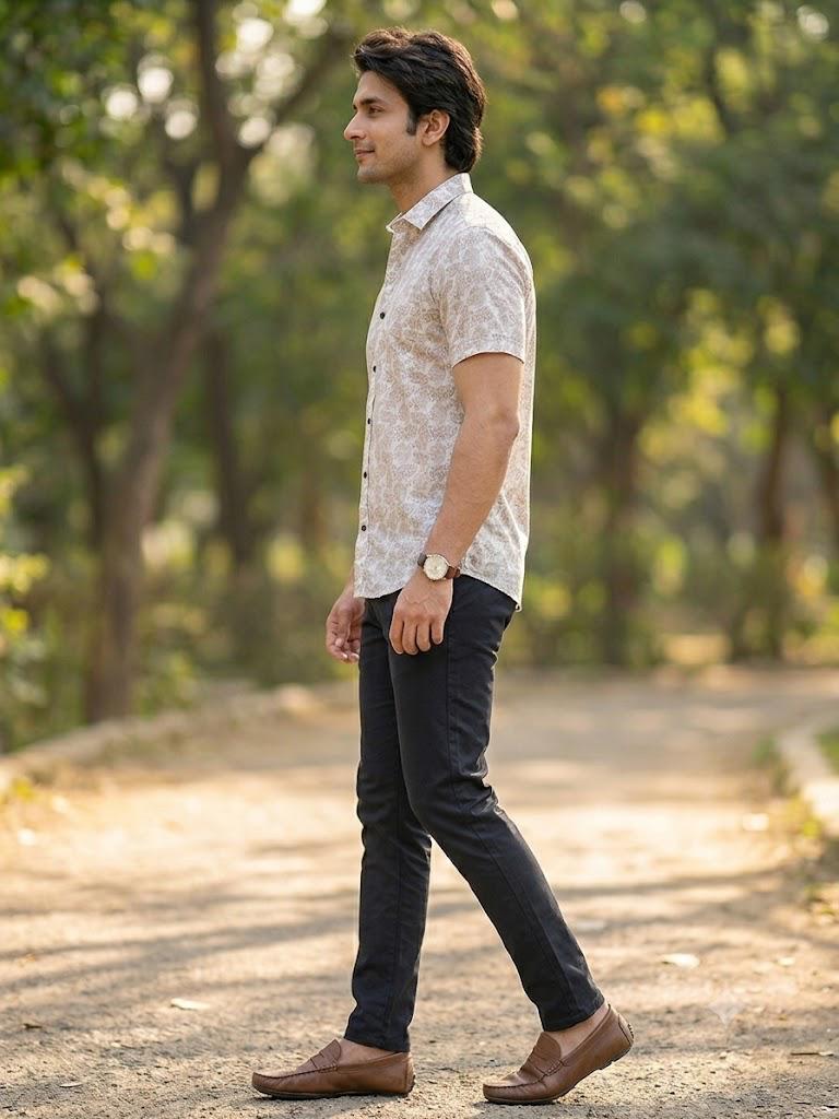 Men's Smart Casual Botanical Paisley Shirt | Regular Fit