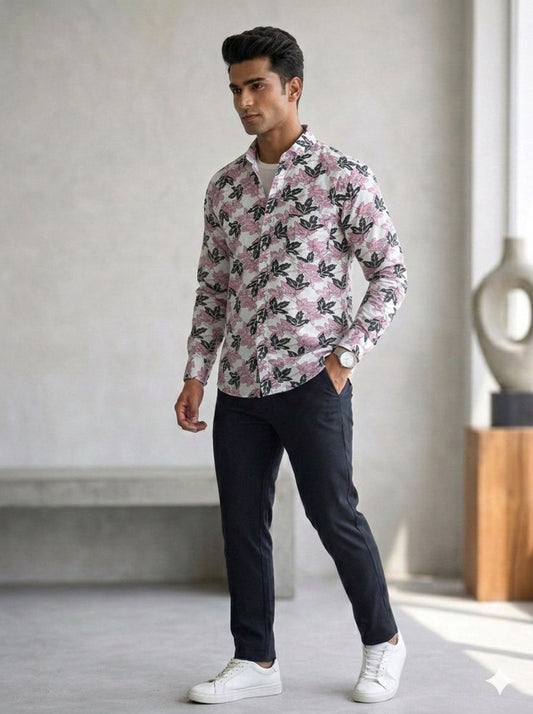 Botanical Print Shirt – Slim Fit