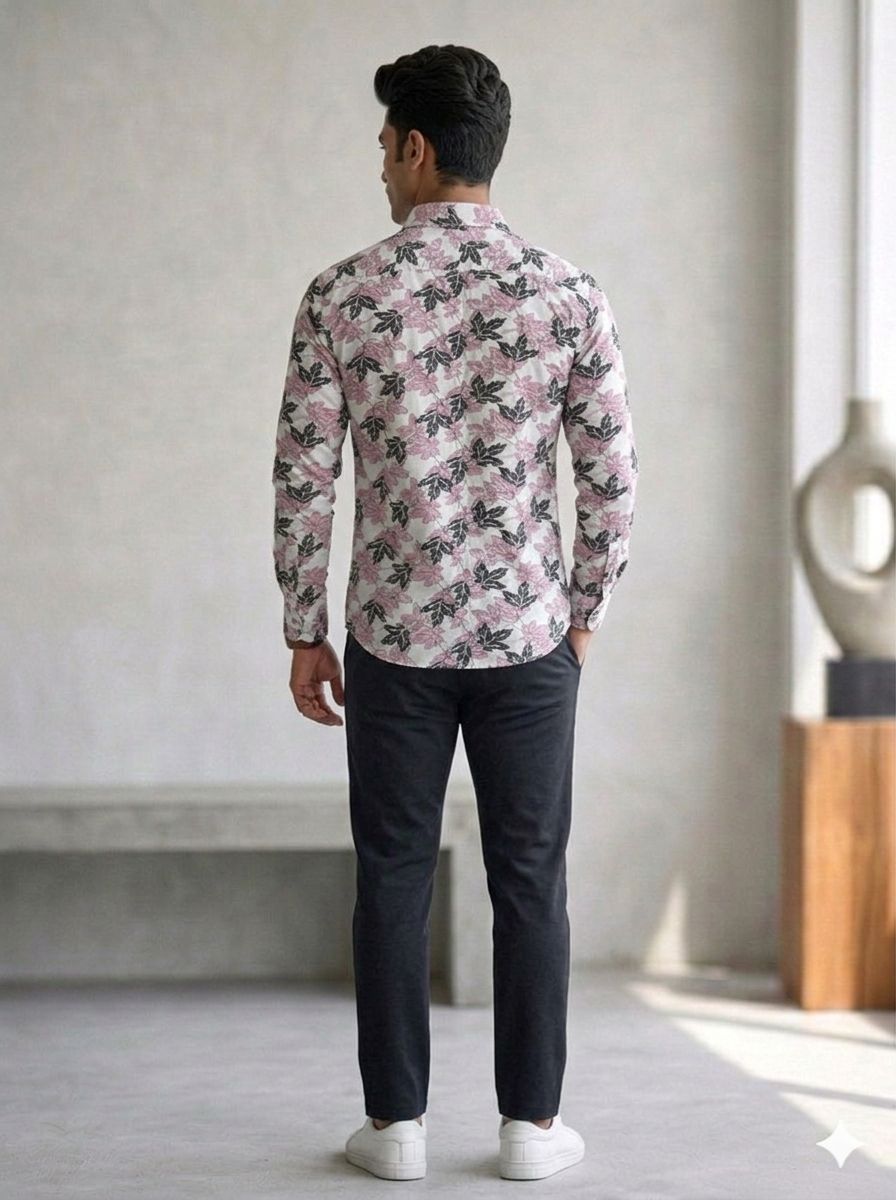 Botanical Print Shirt – Slim Fit