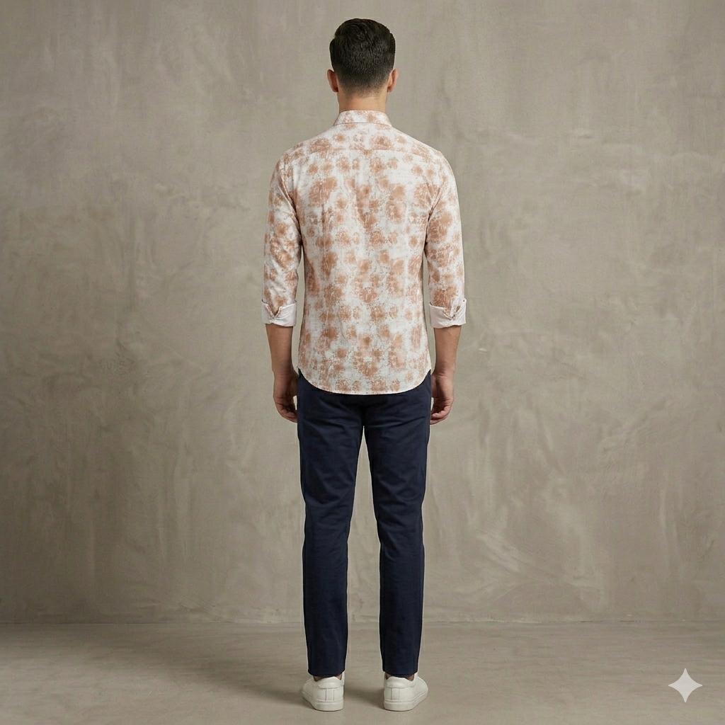 Men's Luxury Abstract Print Shirt | Tailored Regular Fit