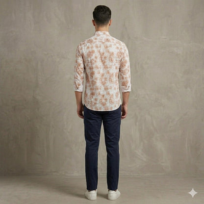 Men's Luxury Abstract Print Shirt | Tailored Regular Fit