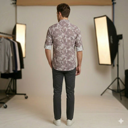 Modern Abstract Print Shirt for Men