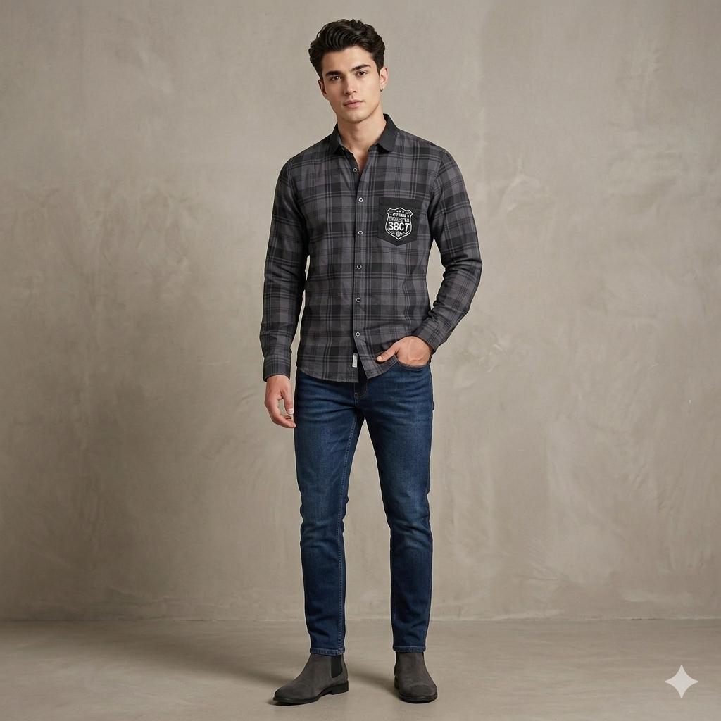 Men's Modern Plaid Check Casual Shirt | Full Sleeve Regular Fit