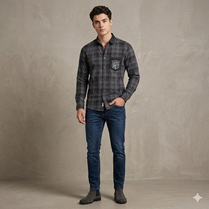 Men's Modern Plaid Check Casual Shirt | Full Sleeve Regular Fit