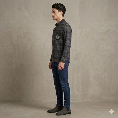 Men's Modern Plaid Check Casual Shirt | Full Sleeve Regular Fit