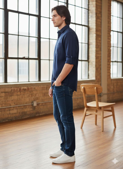 Solid Textured Shirt – Slim Fit