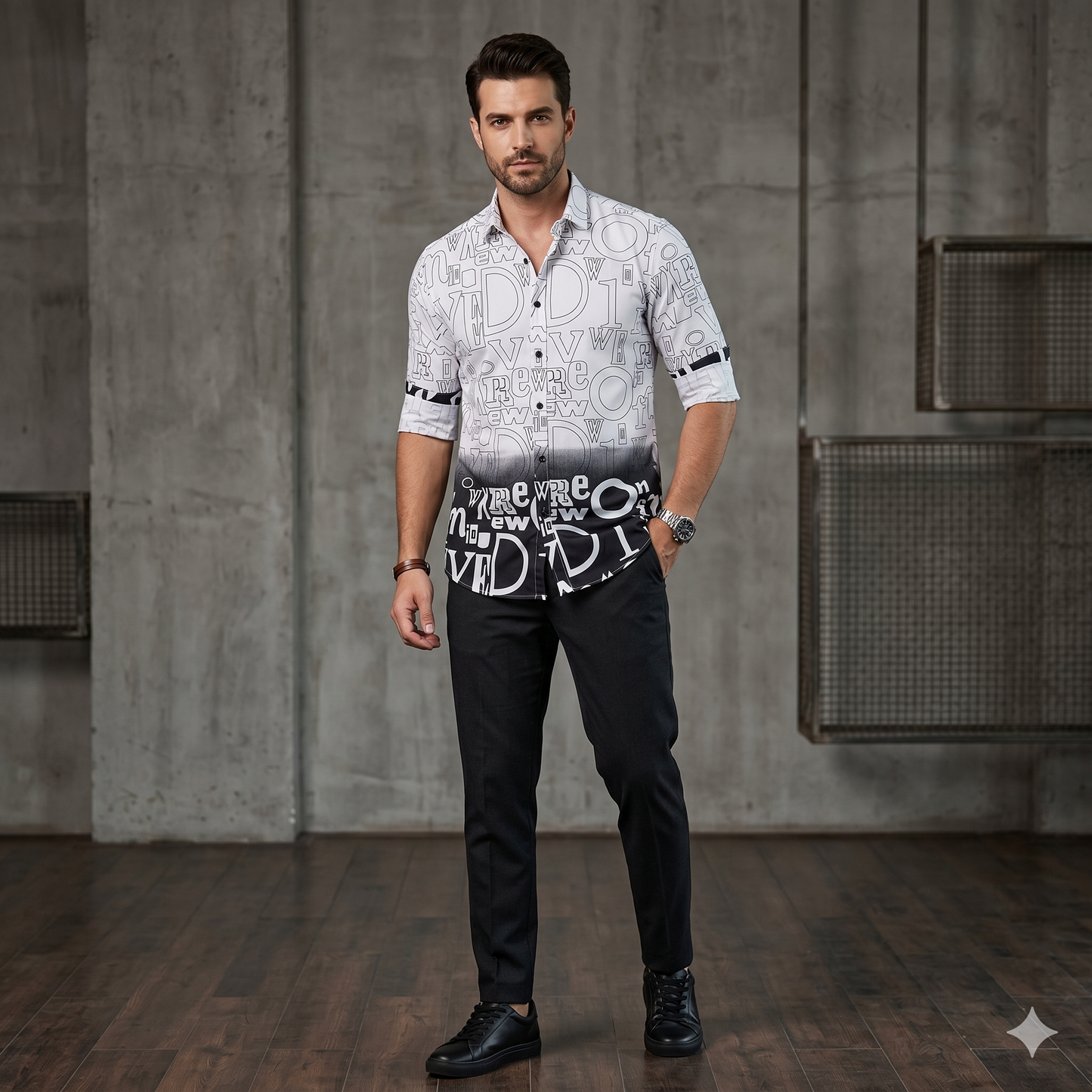 Urban Fade Typography Shirt